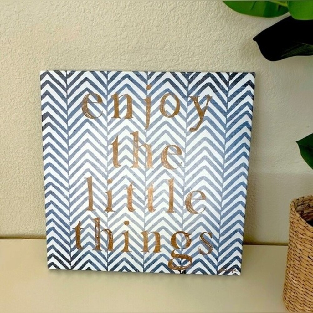 Oliver Gal Art Piece “Enjoy the Little Things” Canvas 16 x 16
